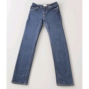 WESC Jeans Men's W29 L32 Blue Slim Straight Dark Wash Denim